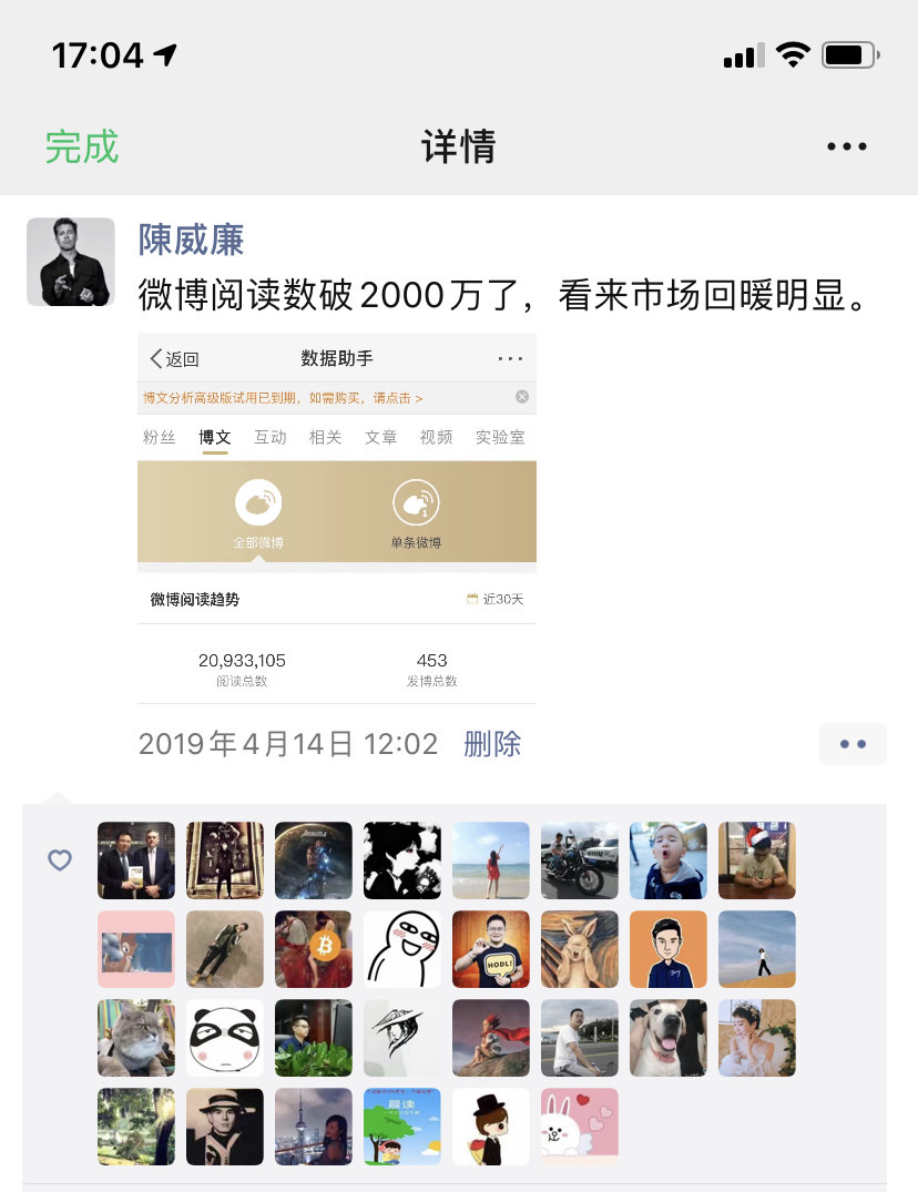 市场热情涌动！从“大V”的微博数据感受到的“春江水暖”